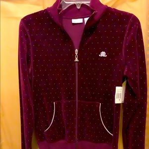 J-LO Velour Track Jacket Sz. M.. New with Tags